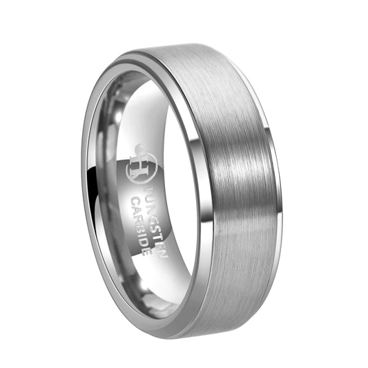 Hioleegi Elegance Mens Wedding Bands Tungsten Carbide